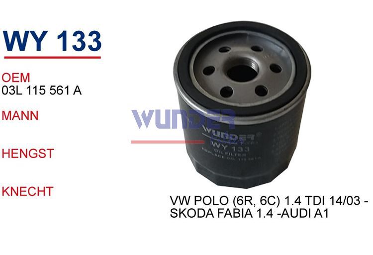 YAG FILTRESI ( VW : POLO 1.4TDI 2014- / AUDI: A1 1.4TDI 14-/ SKODA FABIA 1.4TDI 14- )