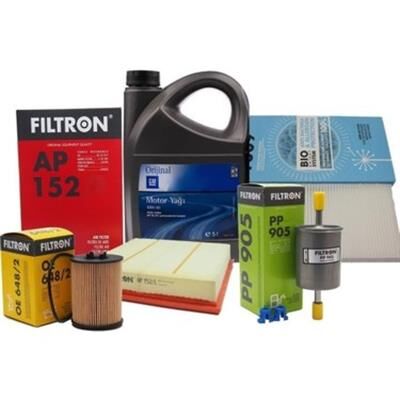 Opel Vectra B Filtron X25XE Uyumlu Benzinli Motor Bakım Seti GM 10W40 6 LT Yağlı