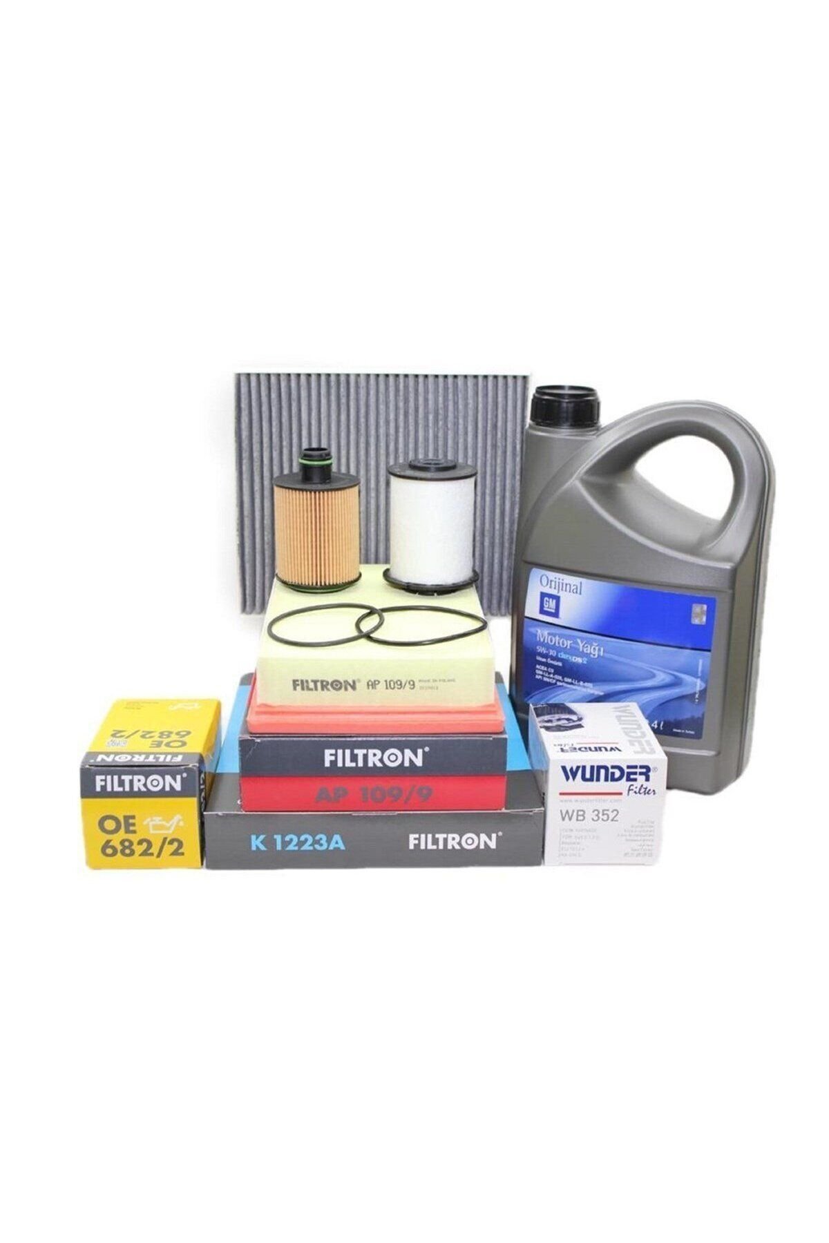 Chevrolet Yeni Aveo 1.3 Dizel Motor Bakım Seti Gm 5W30 4 Lt Yağlı