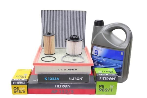 Opel İnsignia Uyumlu  1.6 Dizel Motor Bakım Seti Filtron GM 5W30 5LT