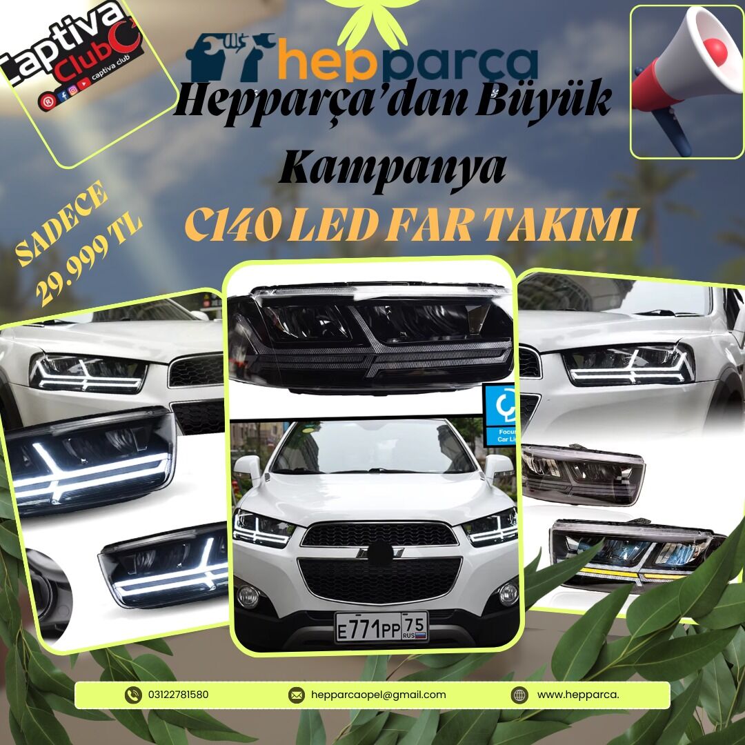 C140 Volvo Tip Led Far Takımı