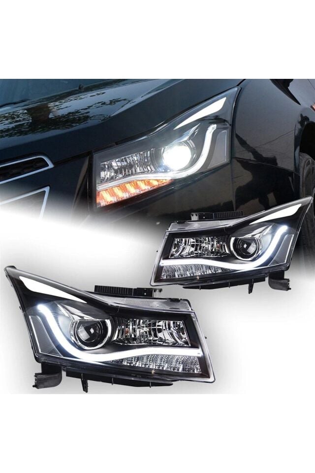 Chevrolet Cruze Kaşlı Led Far Takımı Bi-xenon