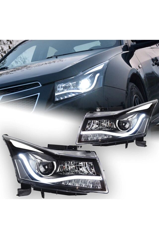 Chevrolet Cruze Kaşlı Led Far Takımı Bi-xenon