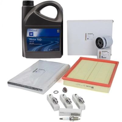 Opel Astra G 1.4 - 1.6 Bakım Seti GM ( MOBİL 10W40 Yağlı ) Bujisiz (Bakım-AstraG-(GM) (Mobil))