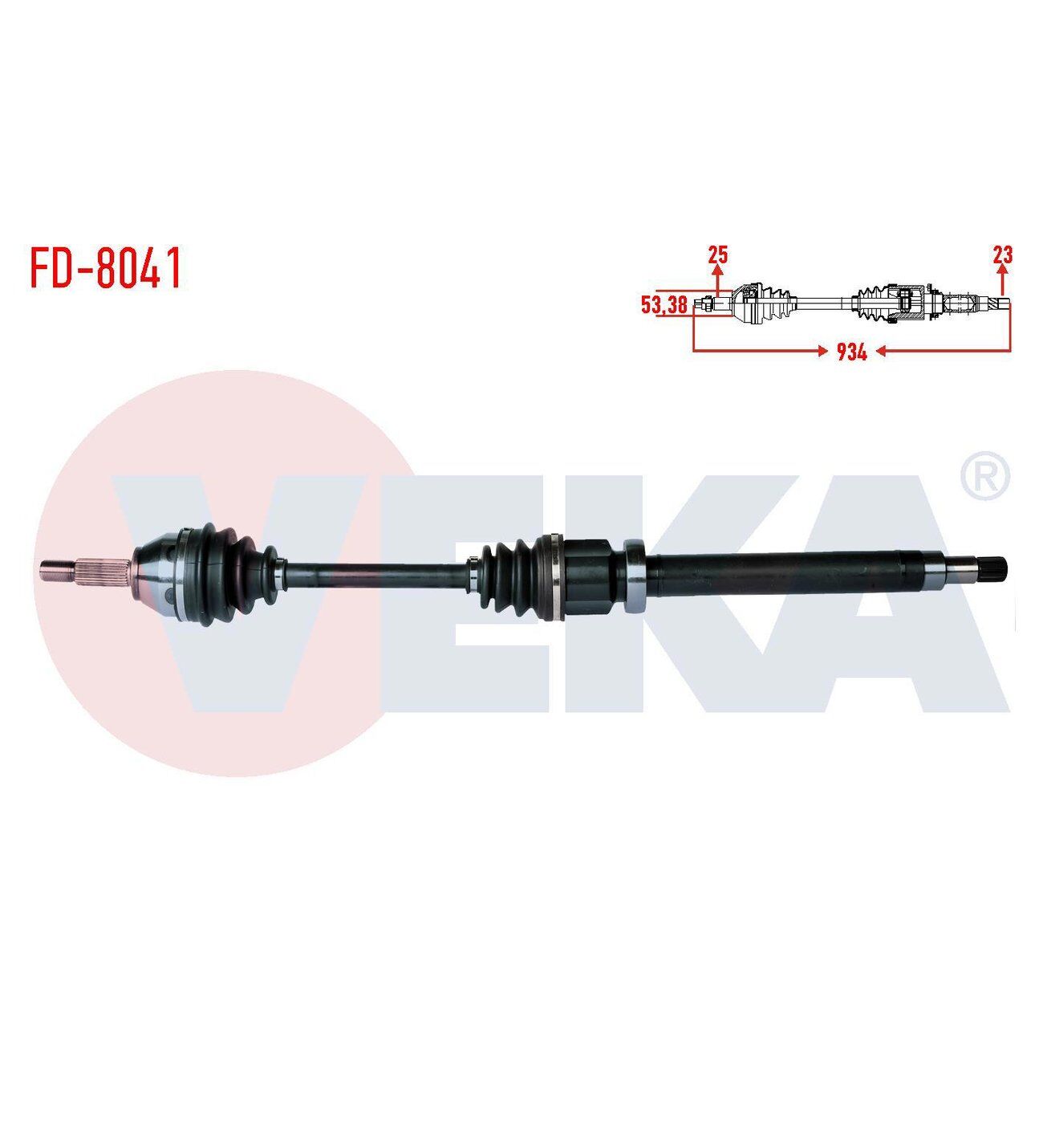 KOMPLE AKS SAG ON FORD FOCUS I (DAW,DBW) 1.4i 16v UZUNLUK 934mm 1998-2004