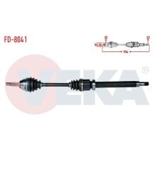 KOMPLE AKS SAG ON FORD FOCUS I (DAW,DBW) 1.4i 16v UZUNLUK 934mm 1998-2004