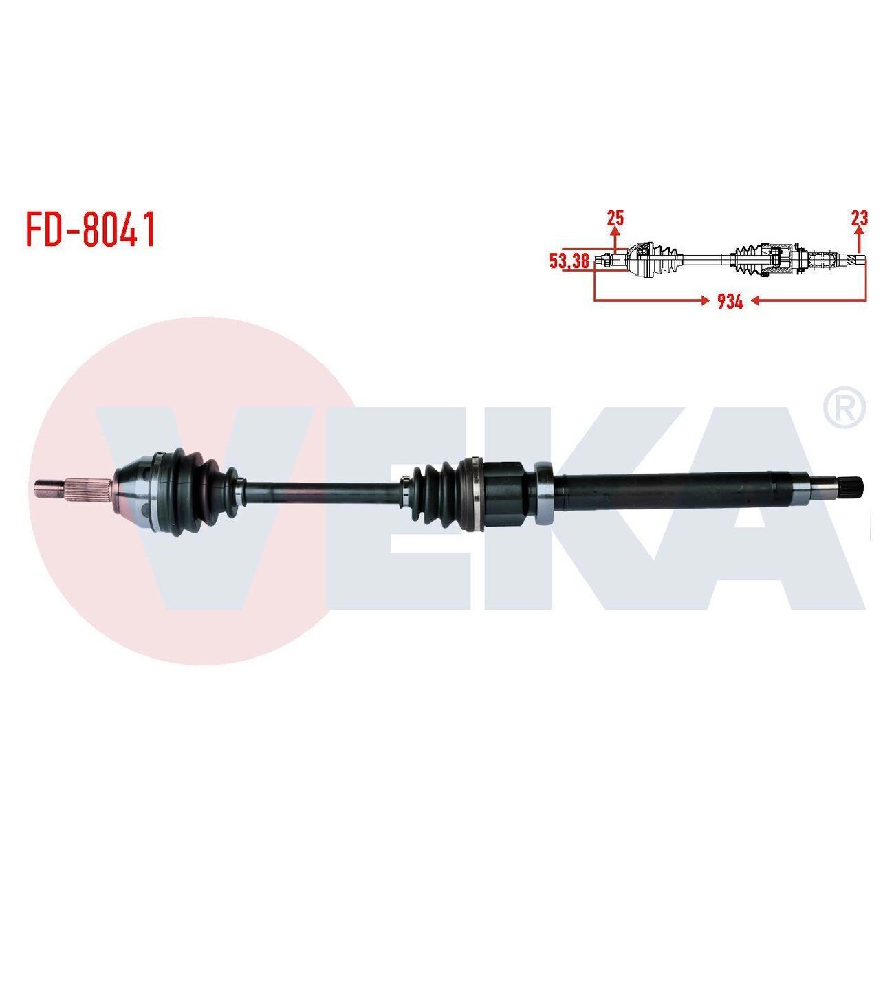 KOMPLE AKS SAG ON FORD FOCUS I (DAW,DBW) 1.4i 16v UZUNLUK 934mm 1998-2004