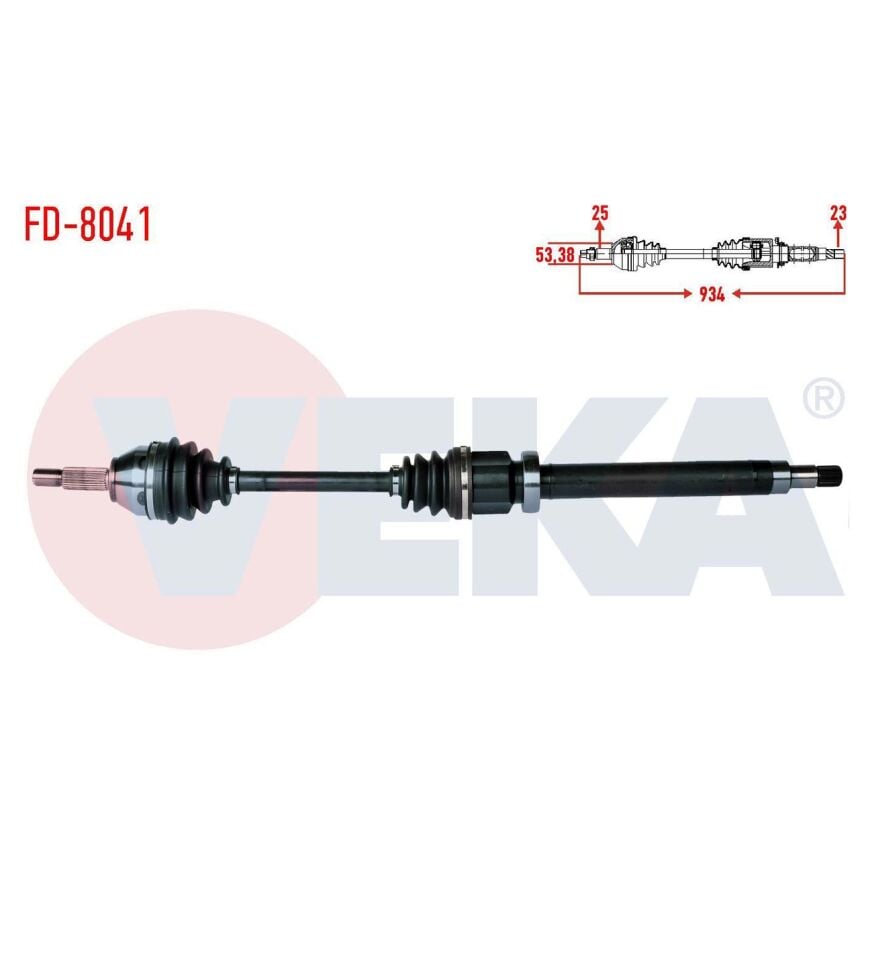 KOMPLE AKS SAG ON FORD FOCUS I (DAW,DBW) 1.4i 16v UZUNLUK 934mm 1998-2004