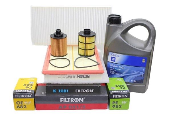 Opel Combo C 1.3 / Dizel Motor Bakım Seti Tırnaklı Yağ Filtresi Gm 5w30 4lt