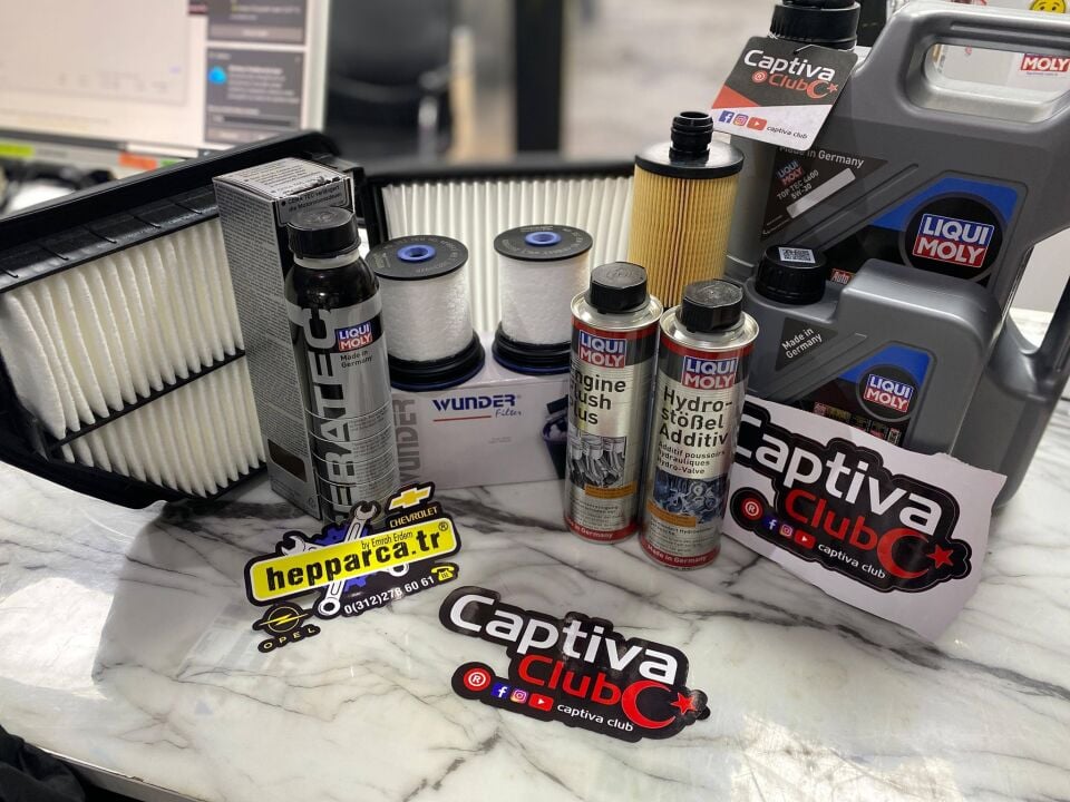 Chevrolet Captiva C100 Bakım Seti -Ceratec-Engine Flash-Hydro Özel Seri İtici Ses Önleyici ve Seramik Kaplama