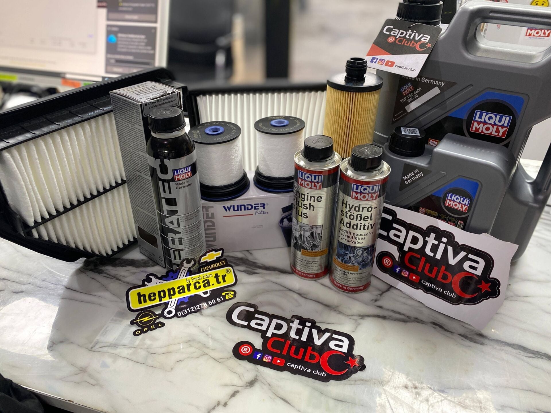 Chevrolet Captiva C140 Bakım Seti -Ceratec-Engine Flash-Hydro Özel Seri İtici Ses Önleyici ve Seramik Kaplama