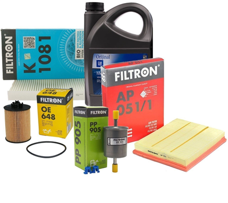 Opel Corsa C Filtron 1.0/ 1.2/ 1.4 Twinport Benzinli Motor Filtron Bakım Seti GM 10W40 4 LT Yağlı(uy