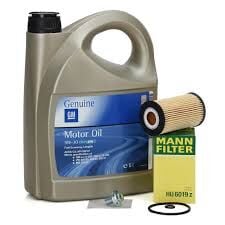 Opel Astra K 1.6 Dizel 5W-30 Alman Dolum 5 Litre Motor Yağı ve Yağ Filtresi Mann Marka (Karter Tapalı)
