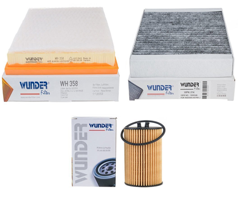 Chevrolet Cruze 1.4 Turbo Periyodik Bakım Filtre Seti Wunder