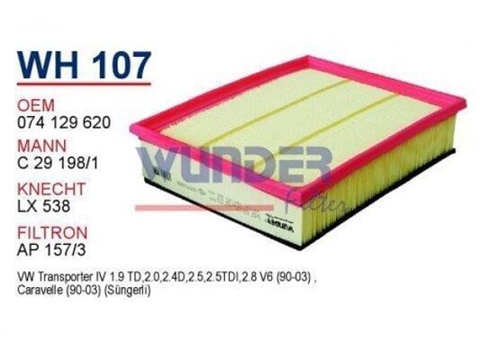 Chevrolet Cruze 1.6 Uyumlu Benzinli Hava Filtresi Wunder