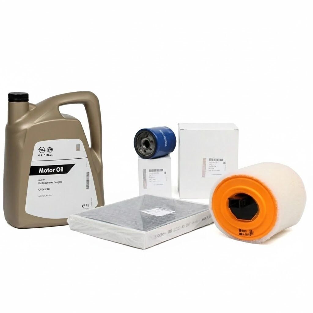 Opel Astra K 1.0 / 1.4 Benzinli Turbo 90-150 PS Orijinal Filtre Seti + 5 LT Orijinal 0W20 Motor Yağlı