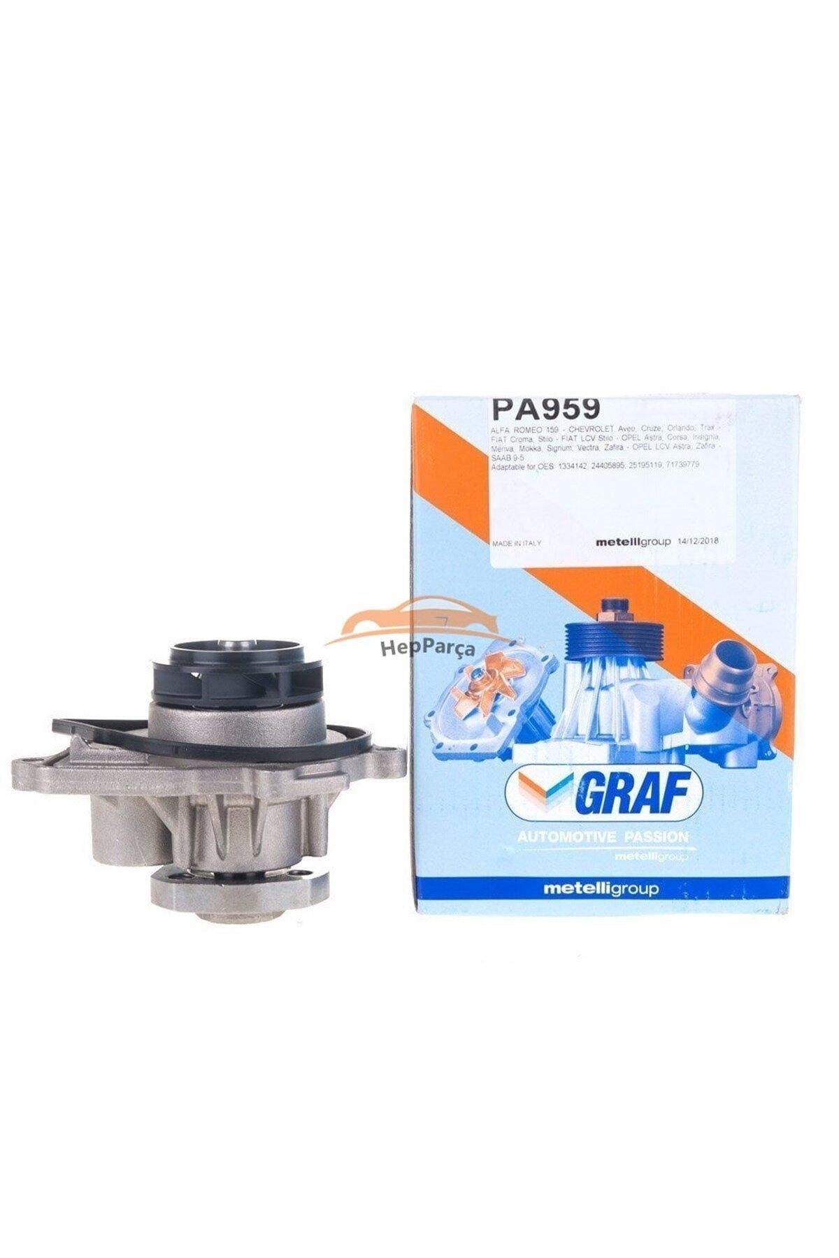 Chevrolet Cruze 1.6 Benzinli Devirdaim Su Pompası Graf Marka