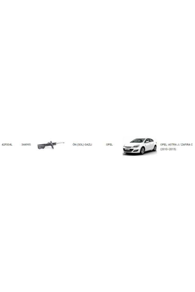 Amortisör Ön Opel Opel Astra J Ön  Sol 344995 42F004L