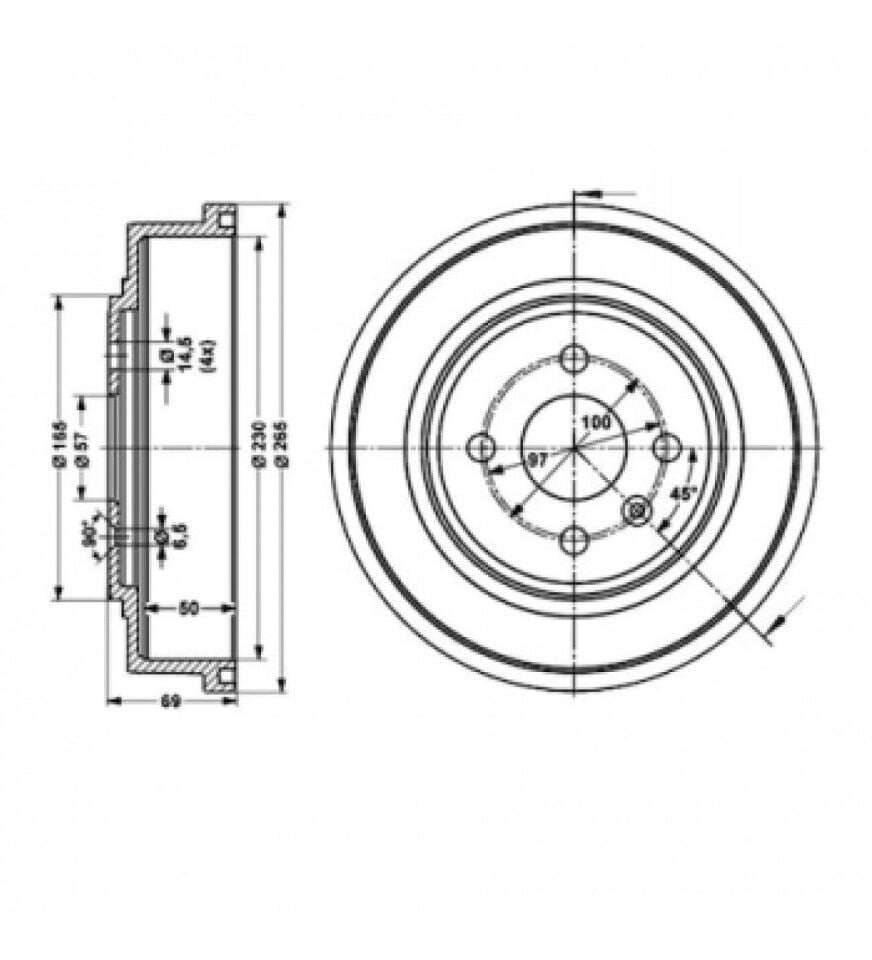 FREN KAMPANASI ASTRA H COMBO II 1,2I 16V / 1,4I 16V / 1,6I 16V / 1,7TDI 230mm