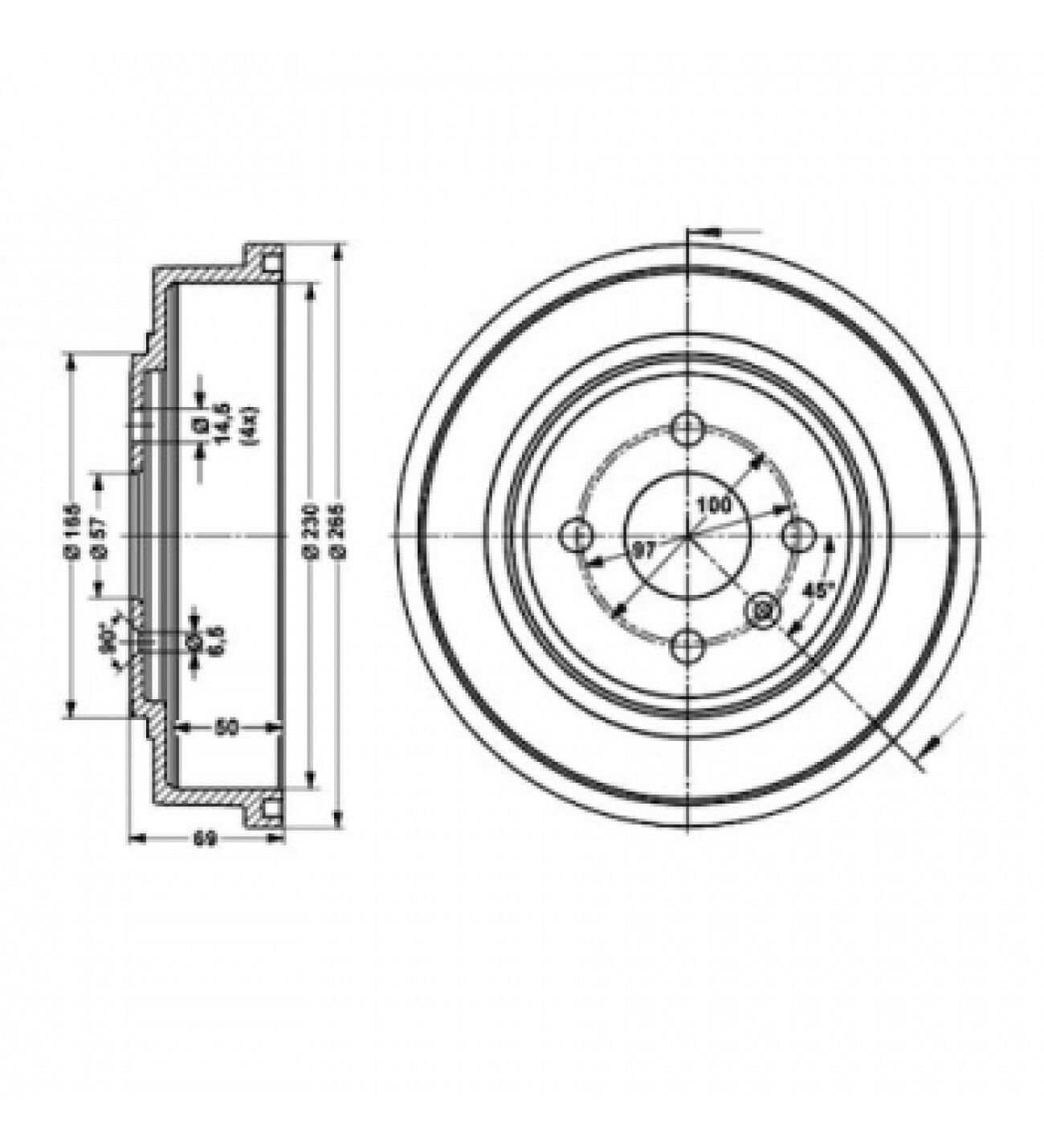FREN KAMPANASI ASTRA H COMBO II 1,2I 16V / 1,4I 16V / 1,6I 16V / 1,7TDI 230mm