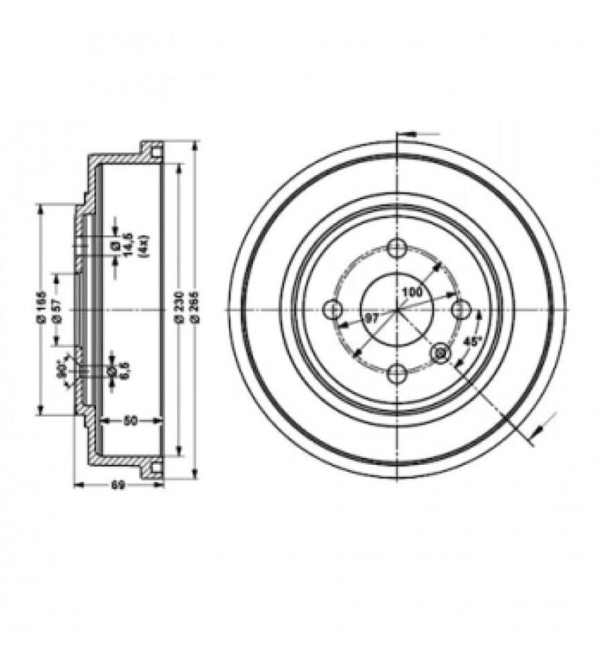 FREN KAMPANASI ASTRA H COMBO II 1,2I 16V / 1,4I 16V / 1,6I 16V / 1,7TDI 230mm