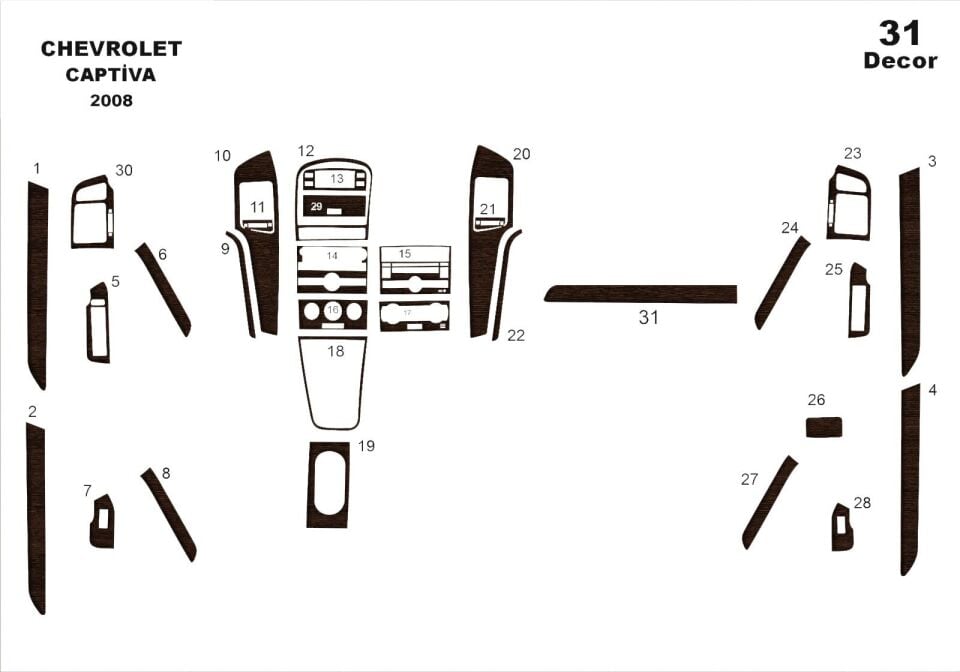 Captiva C100 Maun Kaplama (Alüminyum )