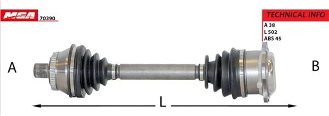 Volkswagen Passat 2001 - 2004 Arası AVF Motor Sağ Aks